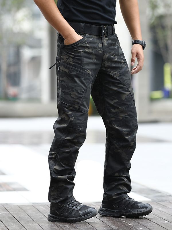 Mode Extérieur Pantalon Tactique de Marche Militaire pour Hommes – Pantalon d’entraînement Résistant aux éclaboussures de Printemps et d’automne - modeexterieur